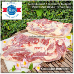Beef BRISKET PE (Point End) frozen for smoke soup tongseng rawon semur Australia TEYS portioned 1/4 cut +/- 1.5kg (price/kg)